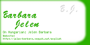 barbara jelen business card